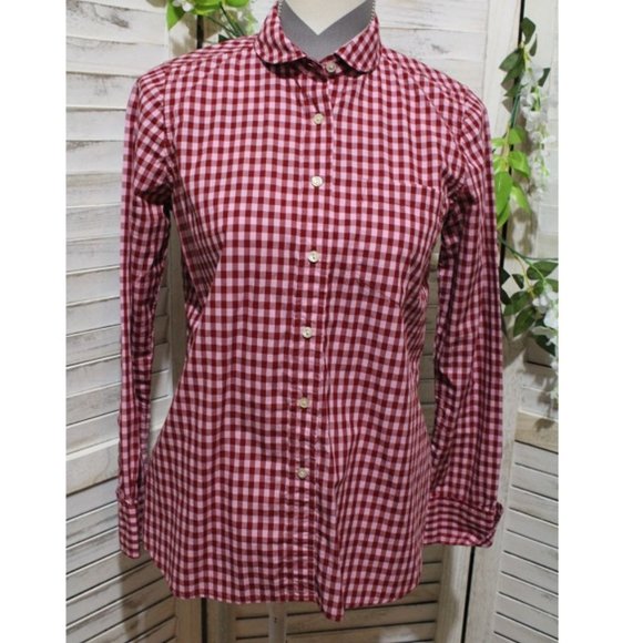 J. Crew Club-collar boy shirt in gingham (958)🦄 - Picture 2 of 12